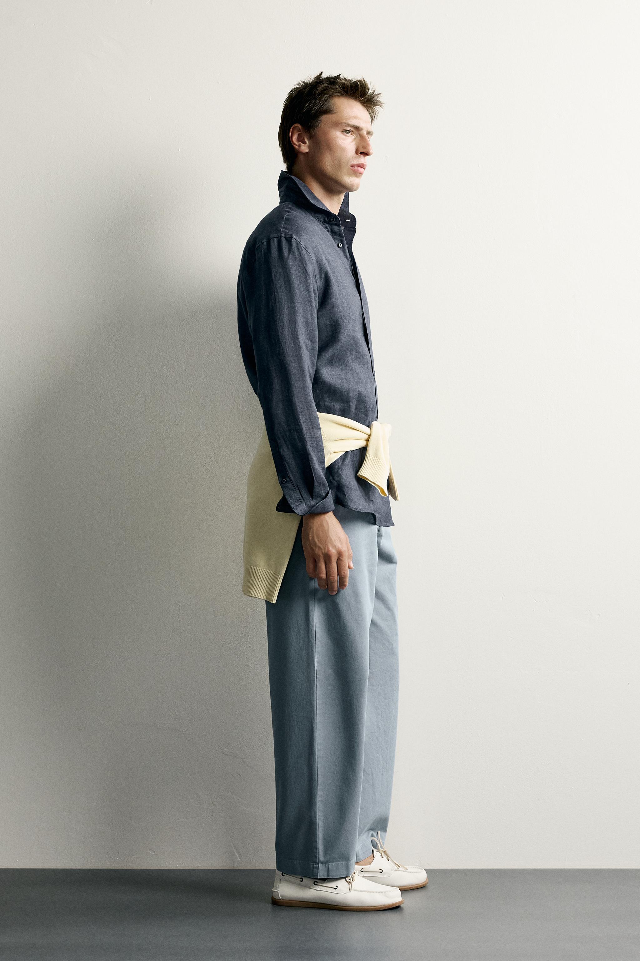 100% LINEN REGULAR FIT SHIRT